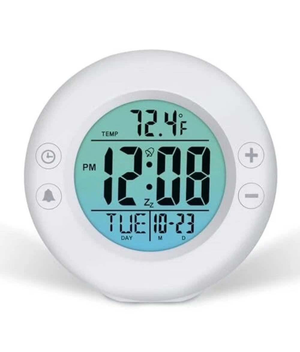 Digital Alarm - Westclox Clock Battery or Electric Lighted LCD